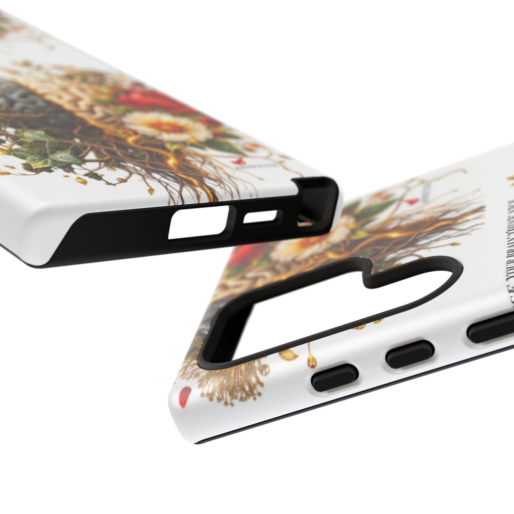 Phone Case — Floral Brain Illustration Protective Cover