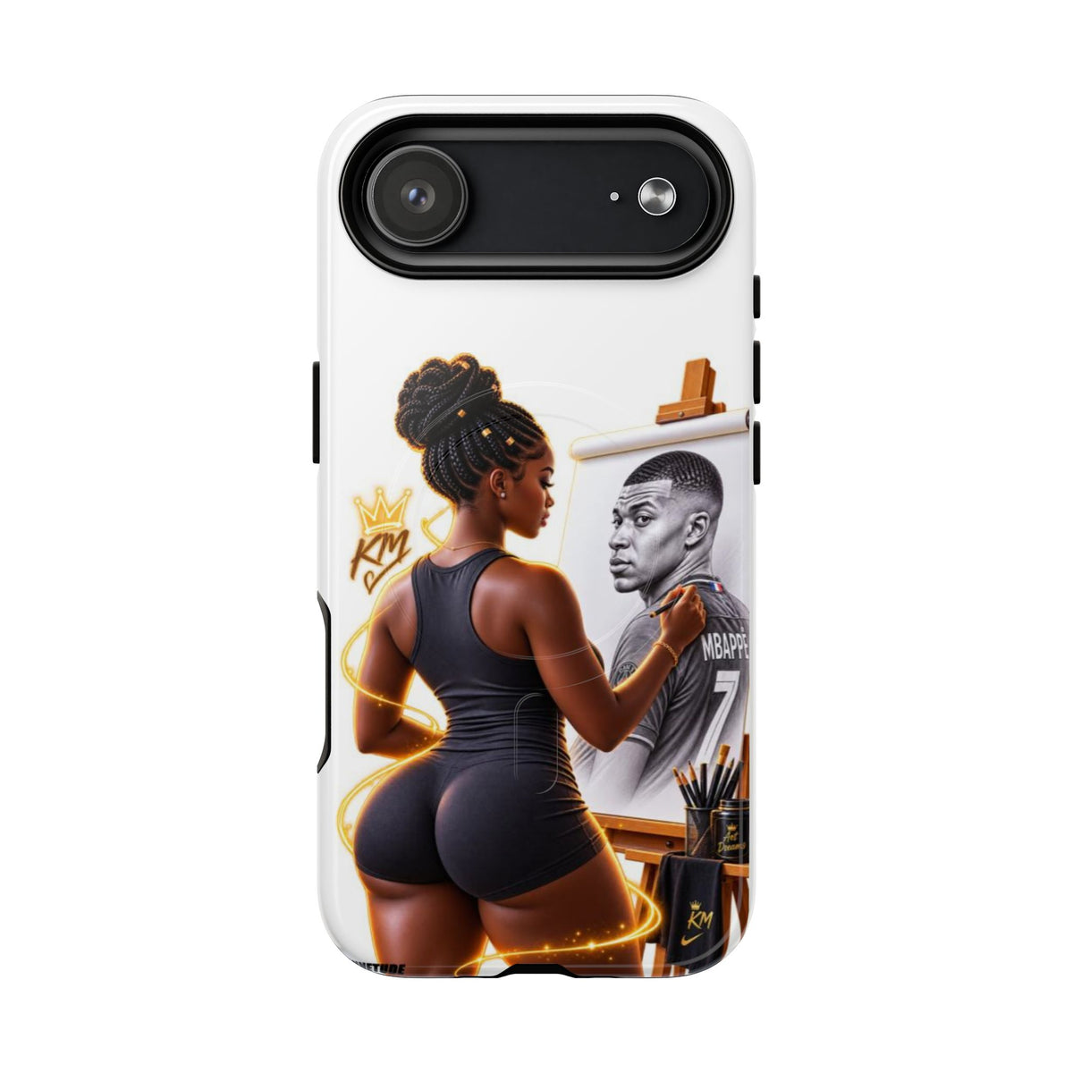 Tough Magnetic Case — Athletic Woman Painting Portrait Phone Cover (King Signature)