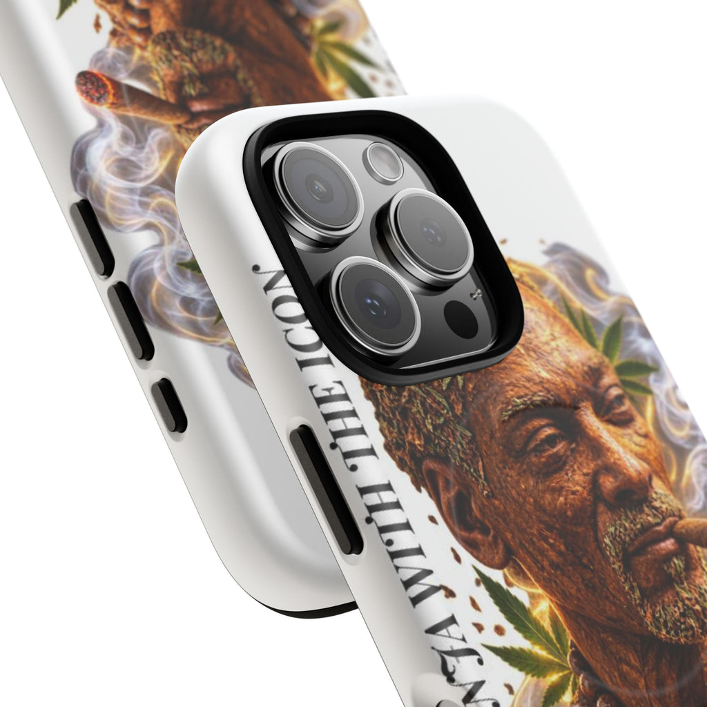 Rasta Icon Tough Magnetic Phone Case — 'Blazin' the Crazy' Smoky Portrait