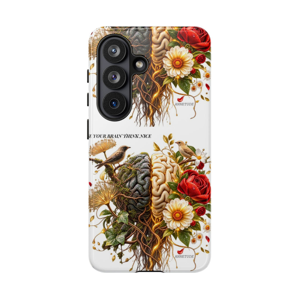 Phone Case — Floral Brain Illustration Protective Cover