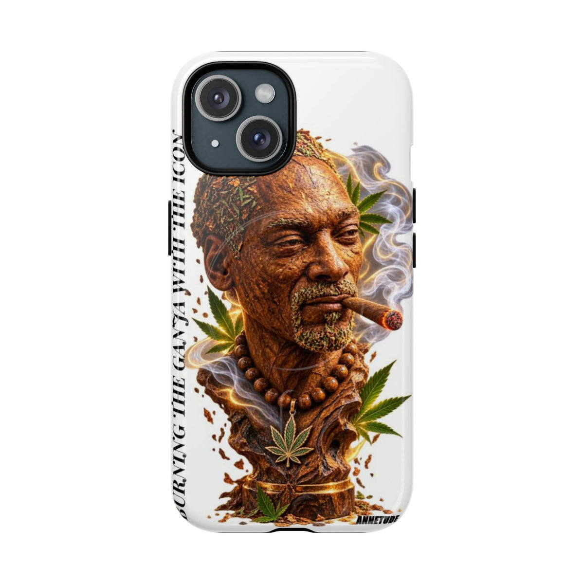 Rasta Icon Tough Magnetic Phone Case — 'Blazin' the Crazy' Smoky Portrait