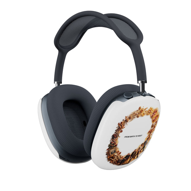AirPod Max Case — Floral Wreath "From Birth to Rest" Protective Shell — view 2