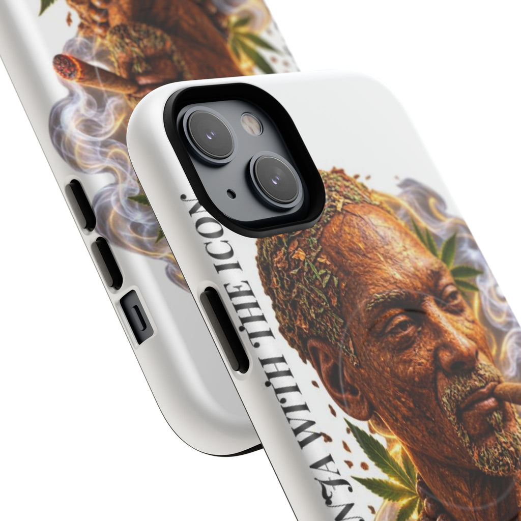 Rasta Icon Tough Magnetic Phone Case — 'Blazin' the Crazy' Smoky Portrait
