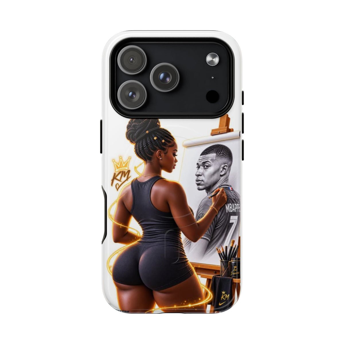 Tough Magnetic Case — Athletic Woman Painting Portrait Phone Cover (King Signature)