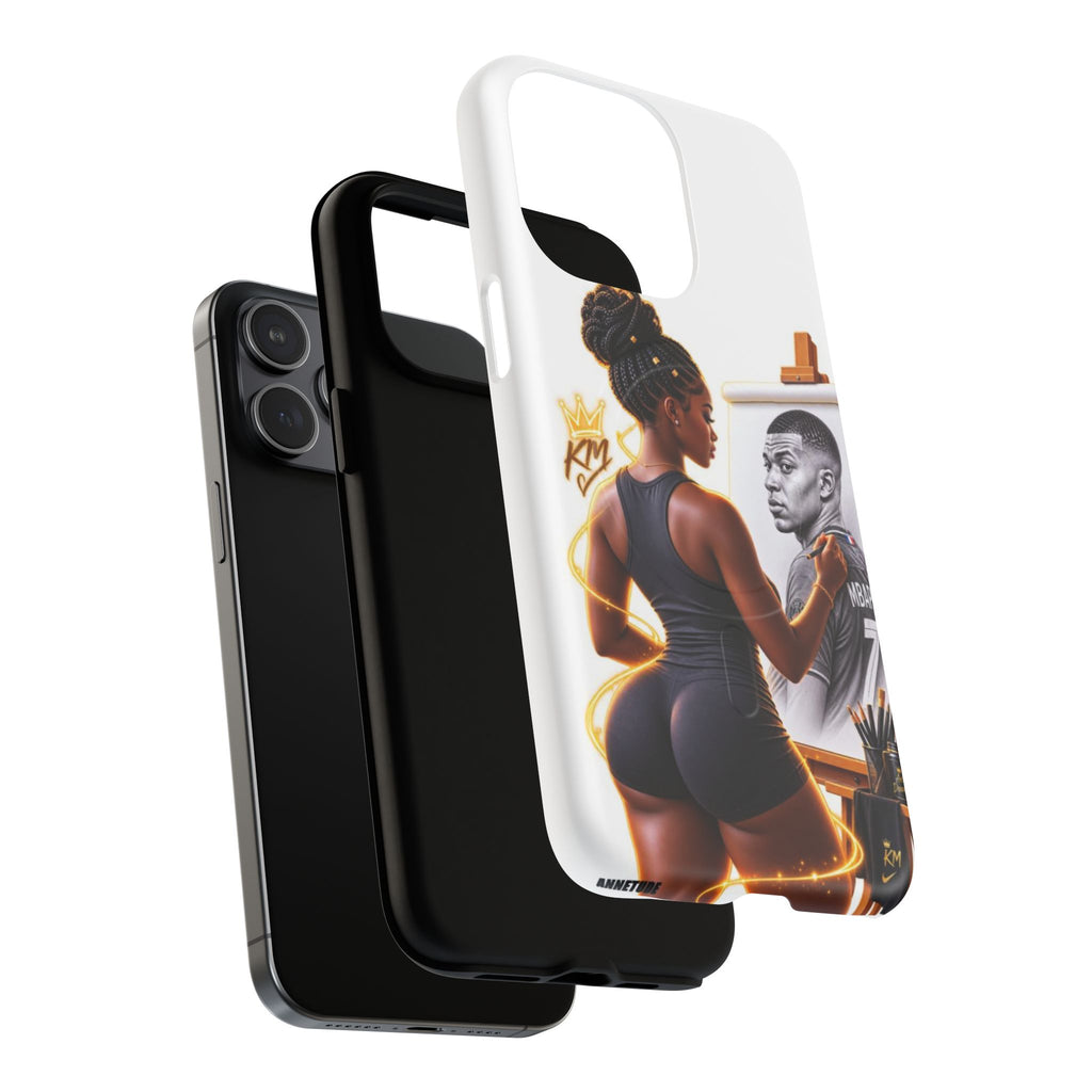 Tough Magnetic Case — Athletic Woman Painting Portrait Phone Cover (King Signature)