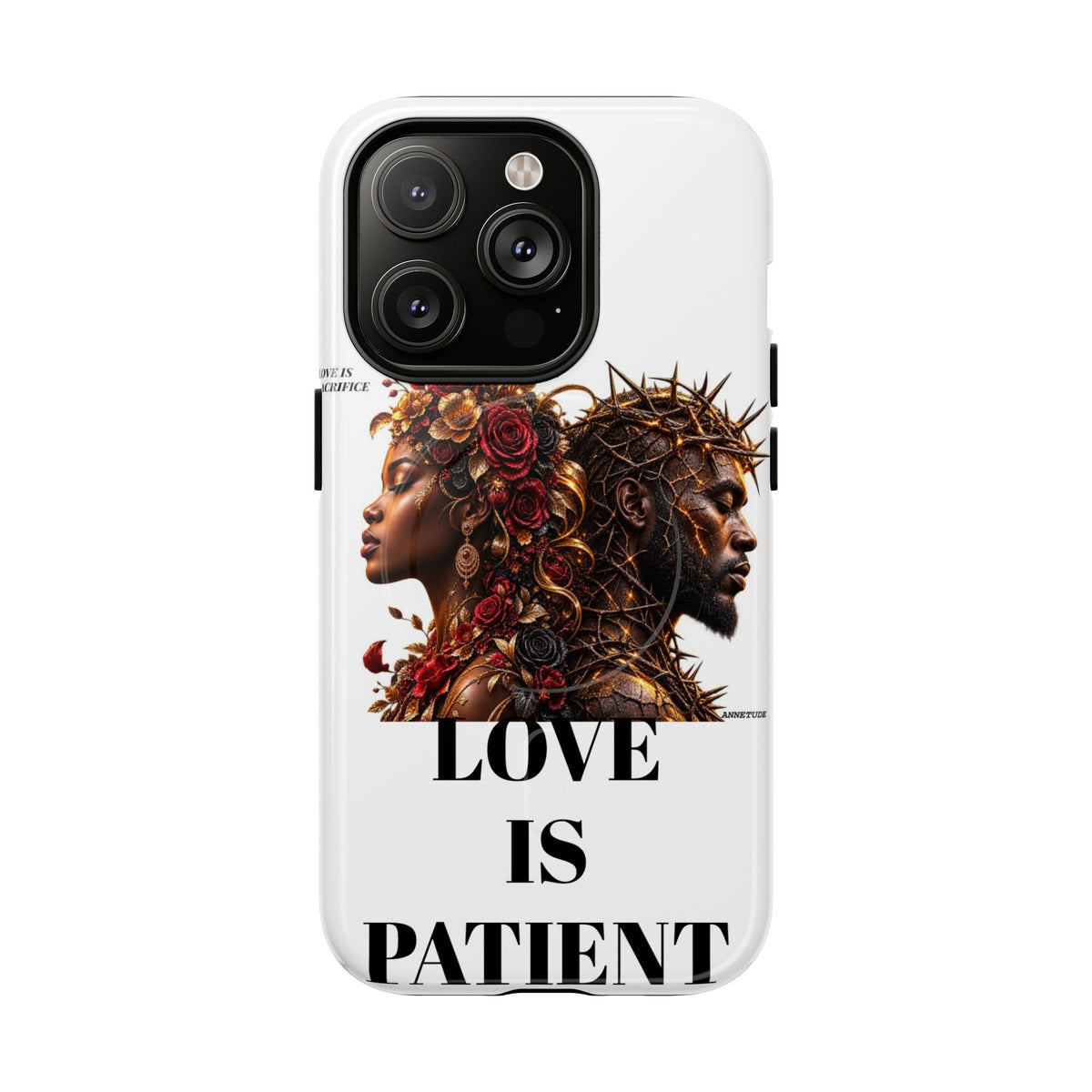 Phone Case — "Love Is Patient" Dual Portrait Magnetic Tough Case