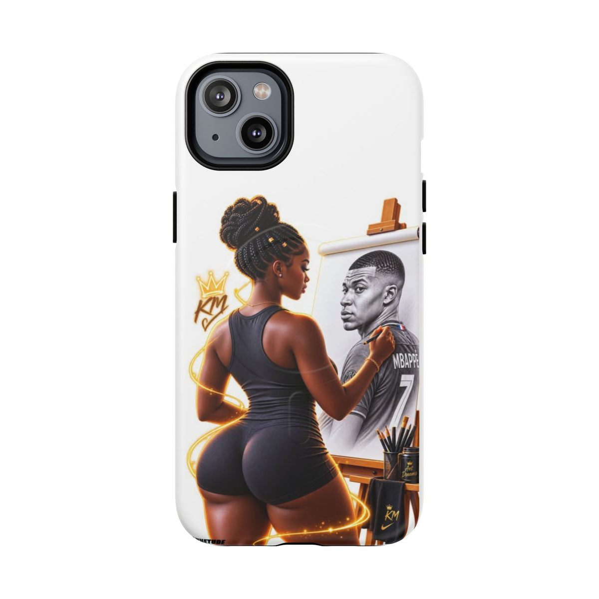 Tough Magnetic Case — Athletic Woman Painting Portrait Phone Cover (King Signature)