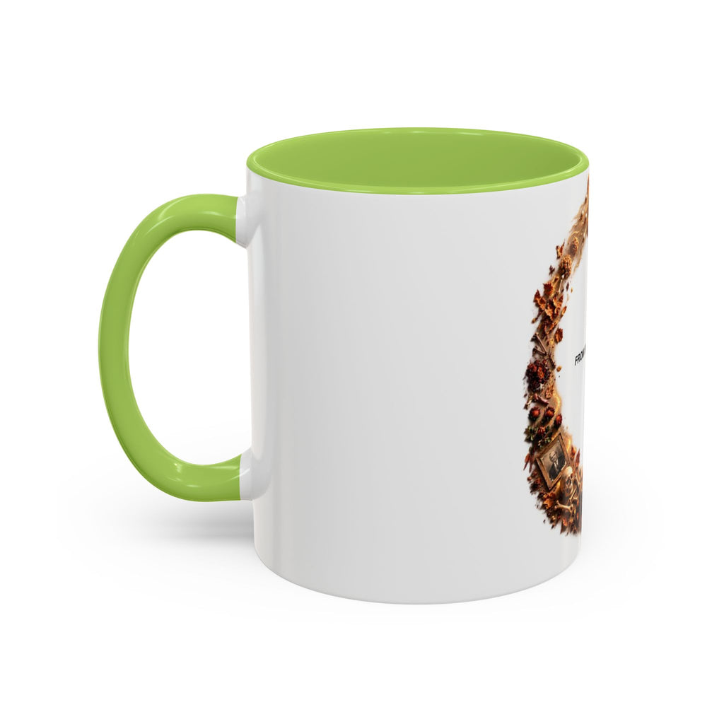 Coffee Mug — "From Birth to Rest" Illustrated Life Cycle Accent Mug