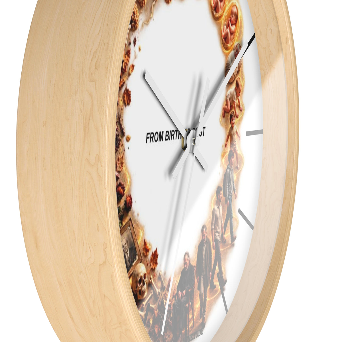 Wall Clock — 'From Birth to Rest' Time Cycle Decorative Clock