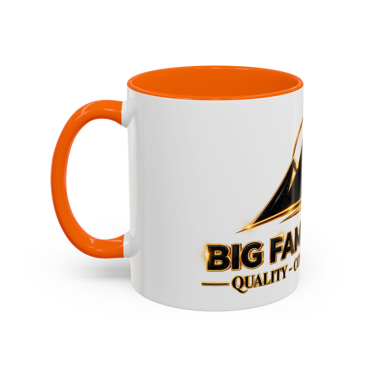 Branded Accent Coffee Mug — Elegant Mountain Logo 11/15oz