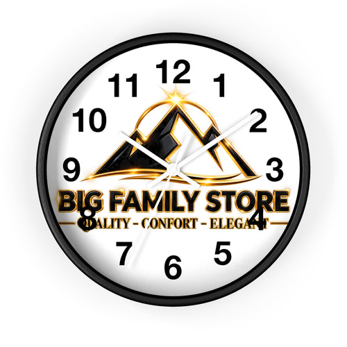 Big Family Store Logo Wall Clock — Elegant Branded Home Clock