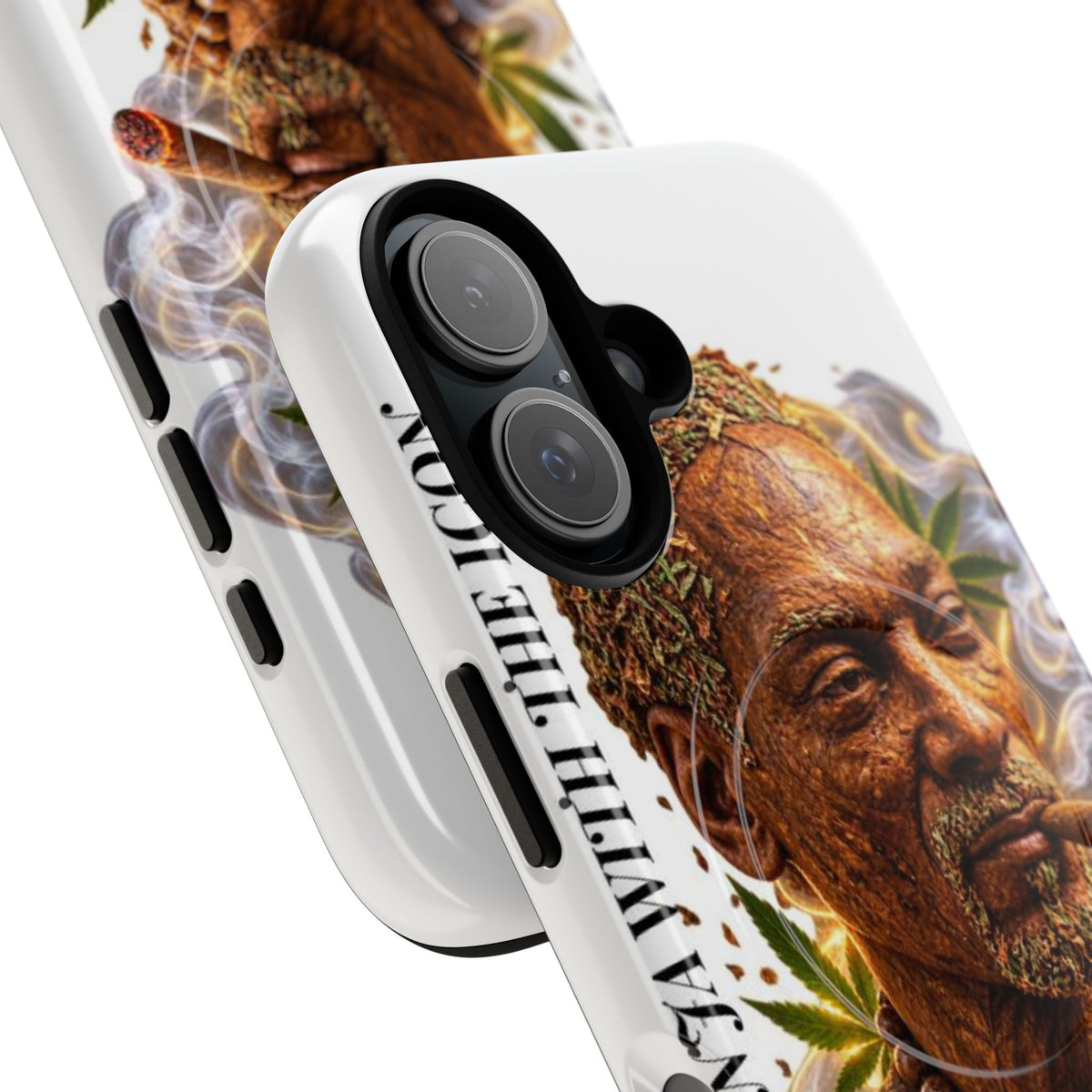 Rasta Icon Tough Magnetic Phone Case — 'Blazin' the Crazy' Smoky Portrait