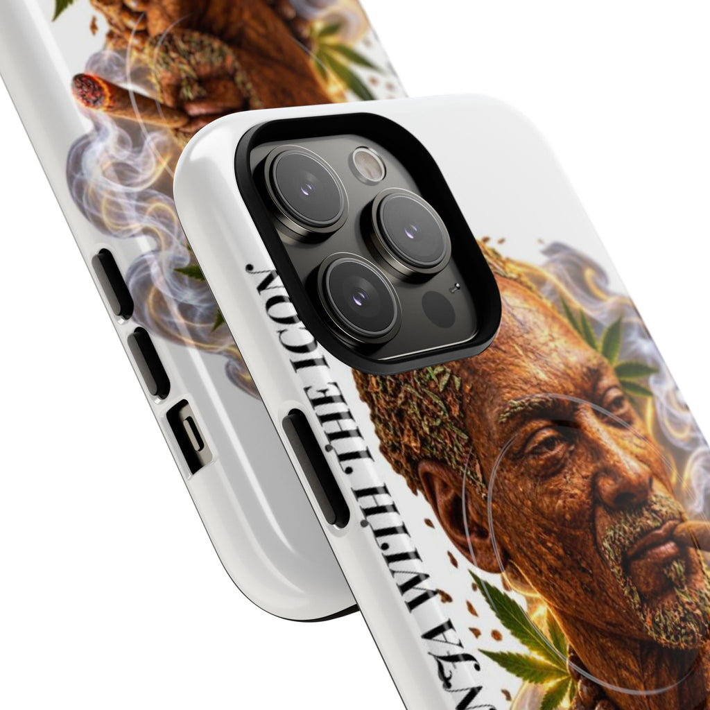 Rasta Icon Tough Magnetic Phone Case — 'Blazin' the Crazy' Smoky Portrait