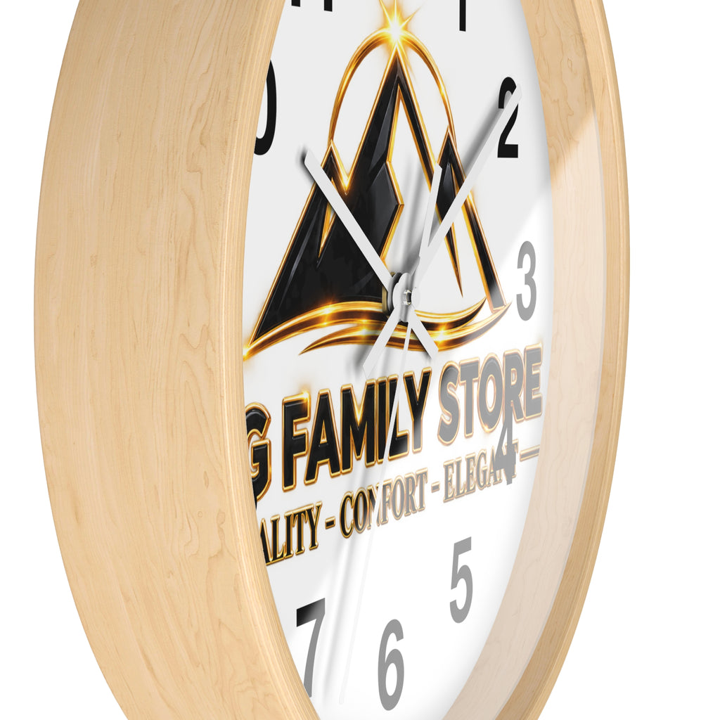 Big Family Store Logo Wall Clock — Elegant Branded Home Clock