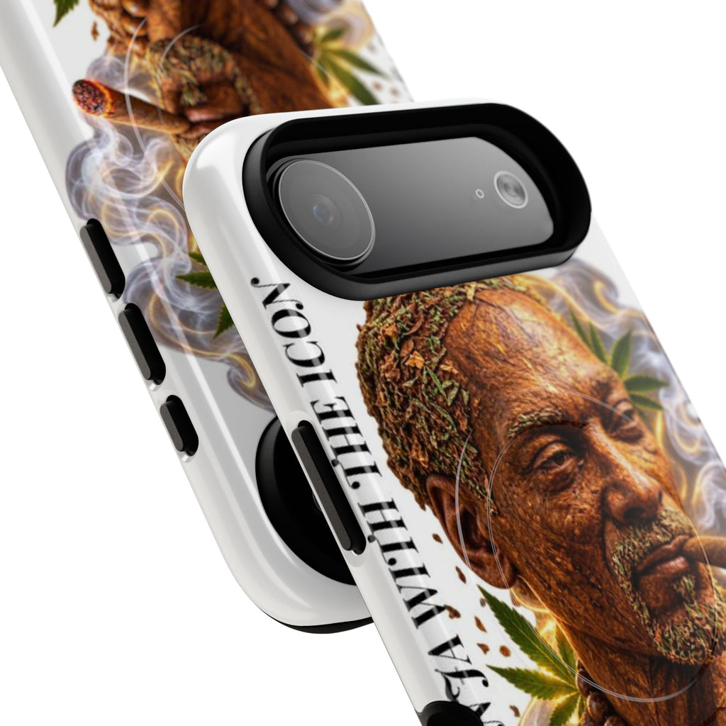 Rasta Icon Tough Magnetic Phone Case — 'Blazin' the Crazy' Smoky Portrait