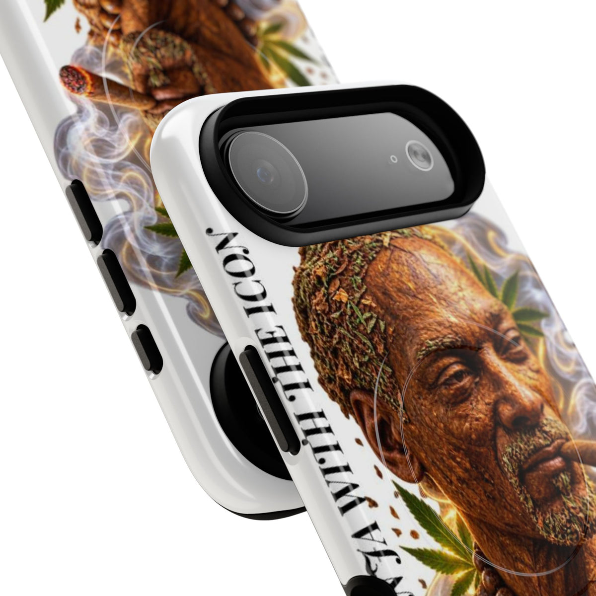 Rasta Icon Tough Magnetic Phone Case — 'Blazin' the Crazy' Smoky Portrait