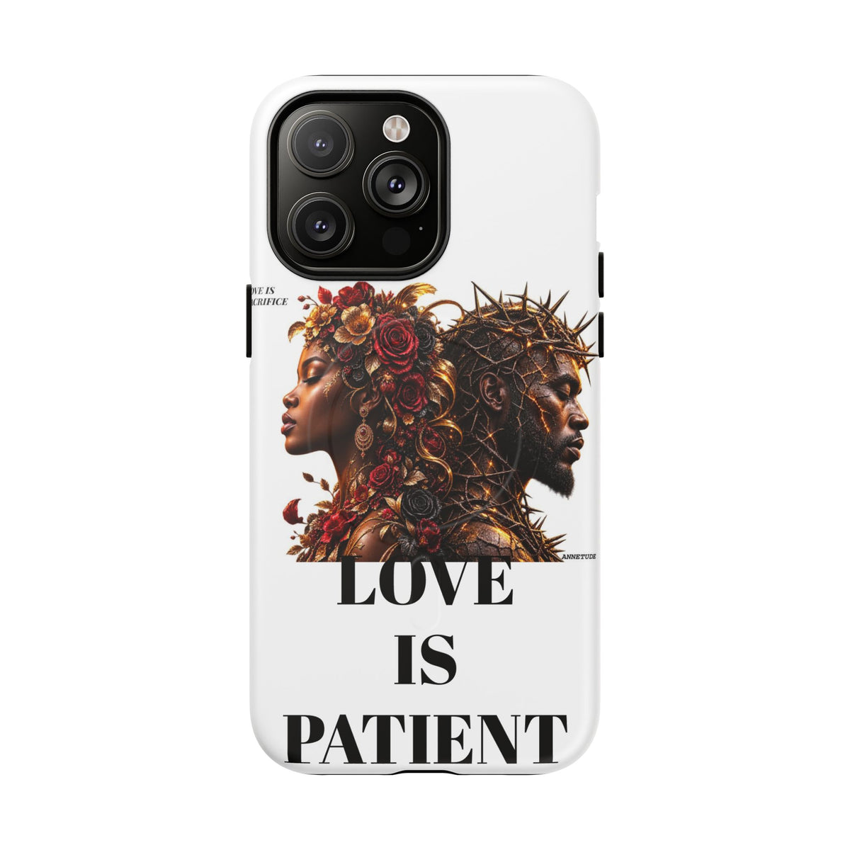 Phone Case — "Love Is Patient" Dual Portrait Magnetic Tough Case