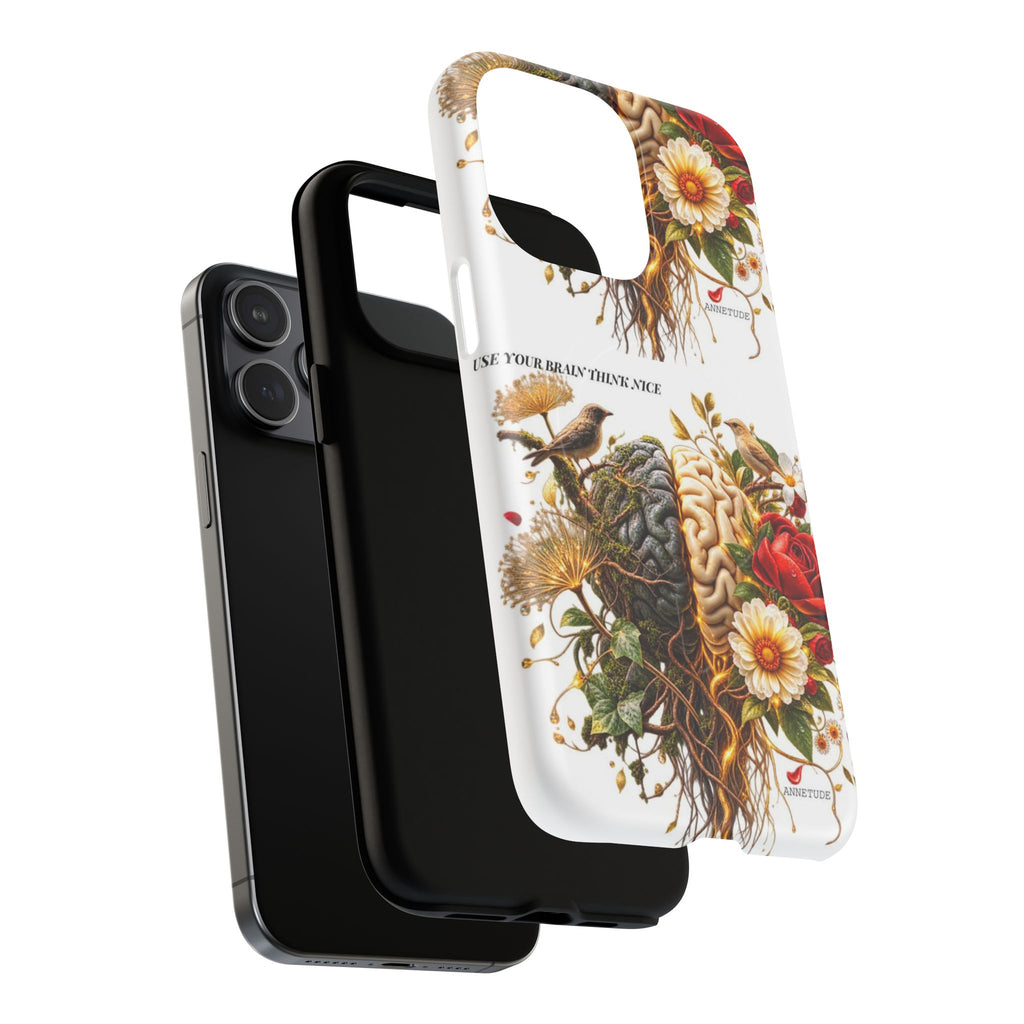 Phone Case — 'Use Your Brainy Think, Son' Floral Brain Magnetic Case