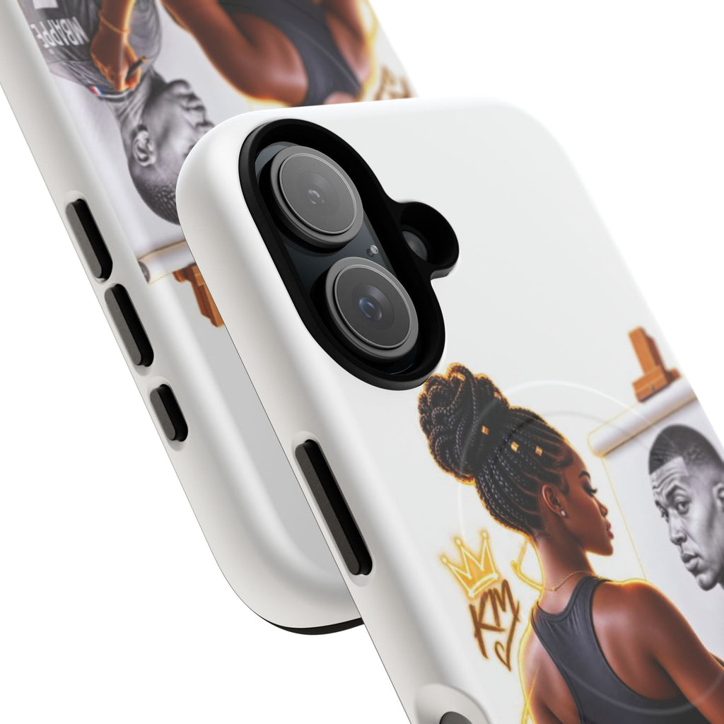 Tough Magnetic Case — Athletic Woman Painting Portrait Phone Cover (King Signature)