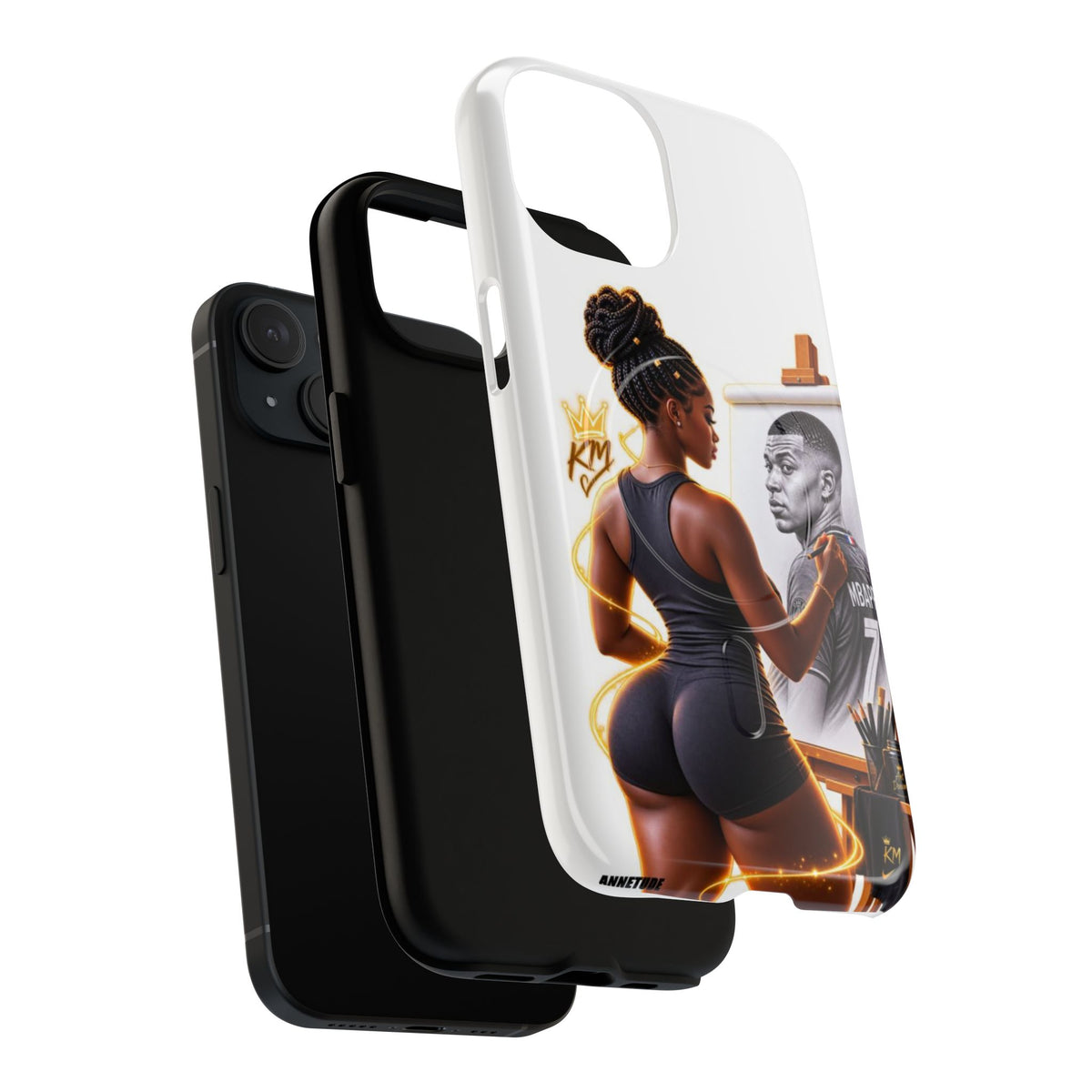Tough Magnetic Case — Athletic Woman Painting Portrait Phone Cover (King Signature)