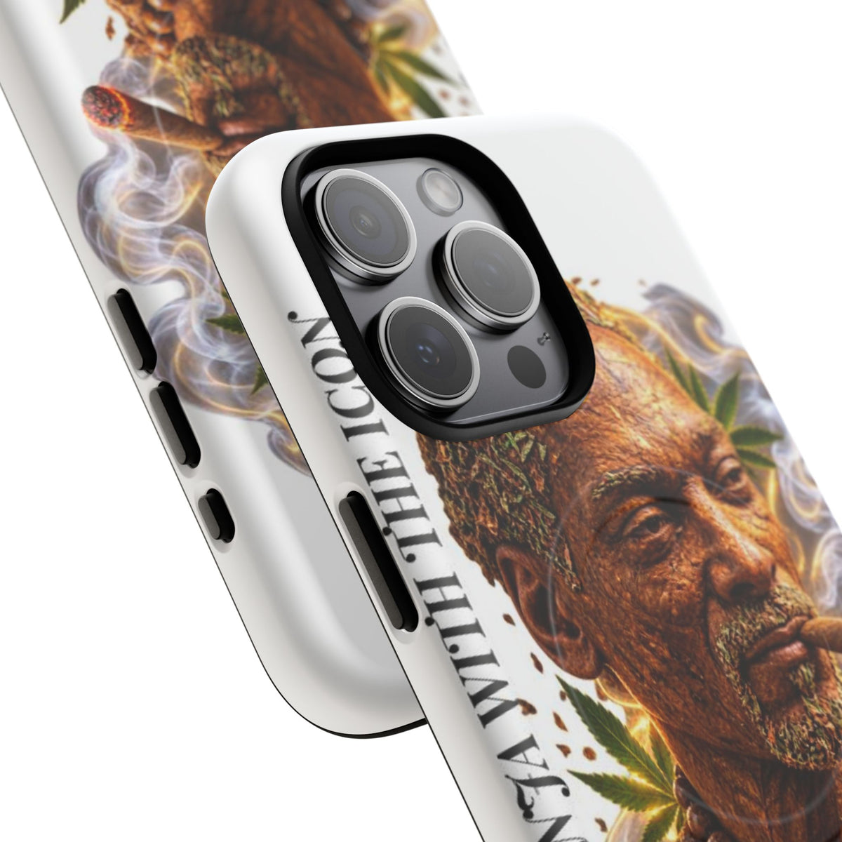 Rasta Icon Tough Magnetic Phone Case — 'Blazin' the Crazy' Smoky Portrait