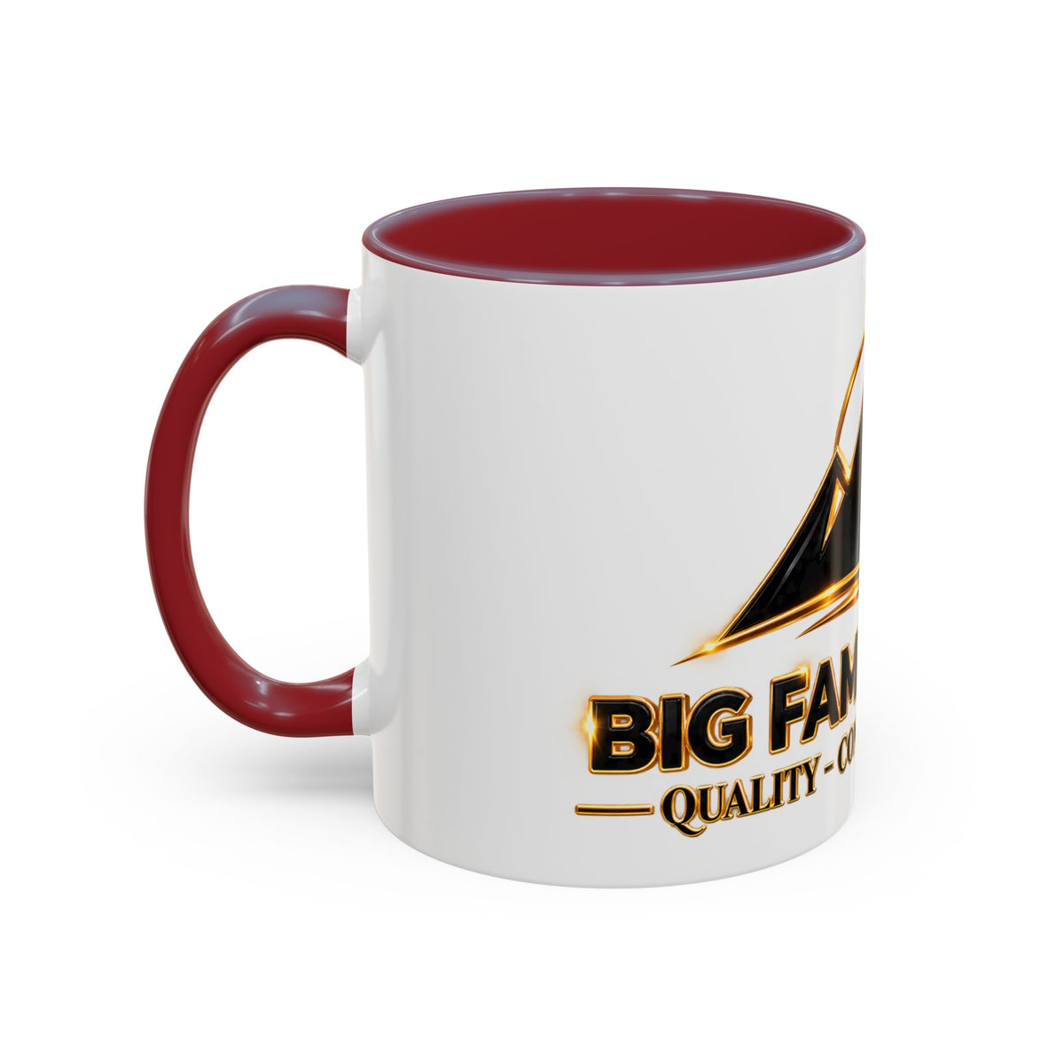 Branded Accent Coffee Mug — Elegant Mountain Logo 11/15oz