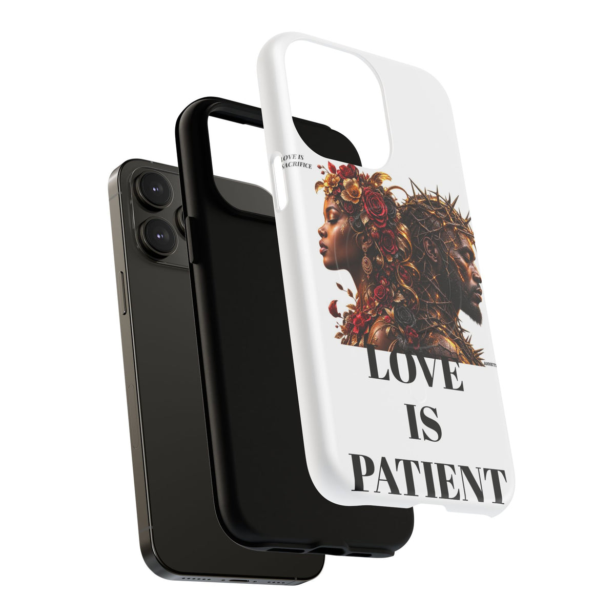Phone Case — "Love Is Patient" Dual Portrait Magnetic Tough Case