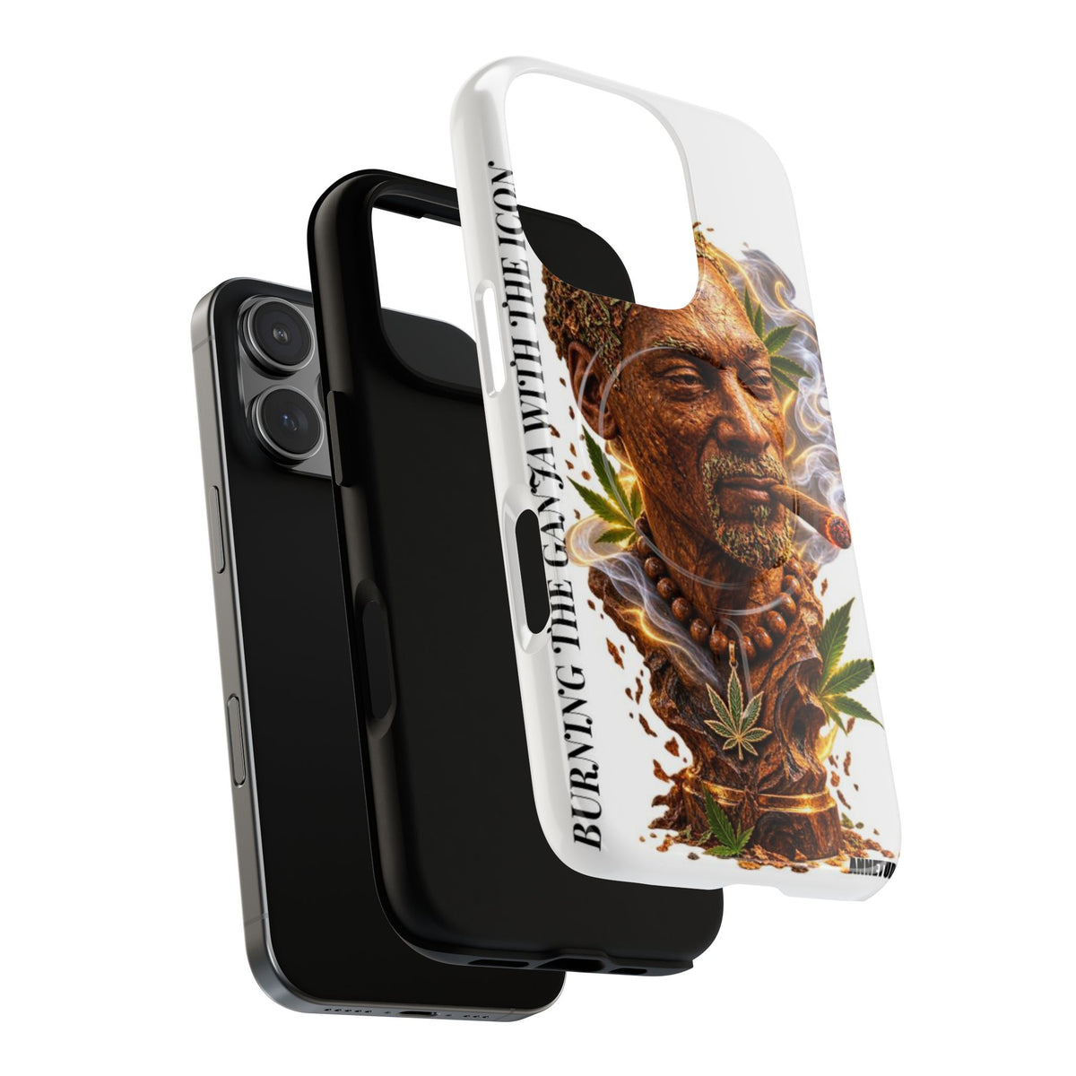 Rasta Icon Tough Magnetic Phone Case — 'Blazin' the Crazy' Smoky Portrait