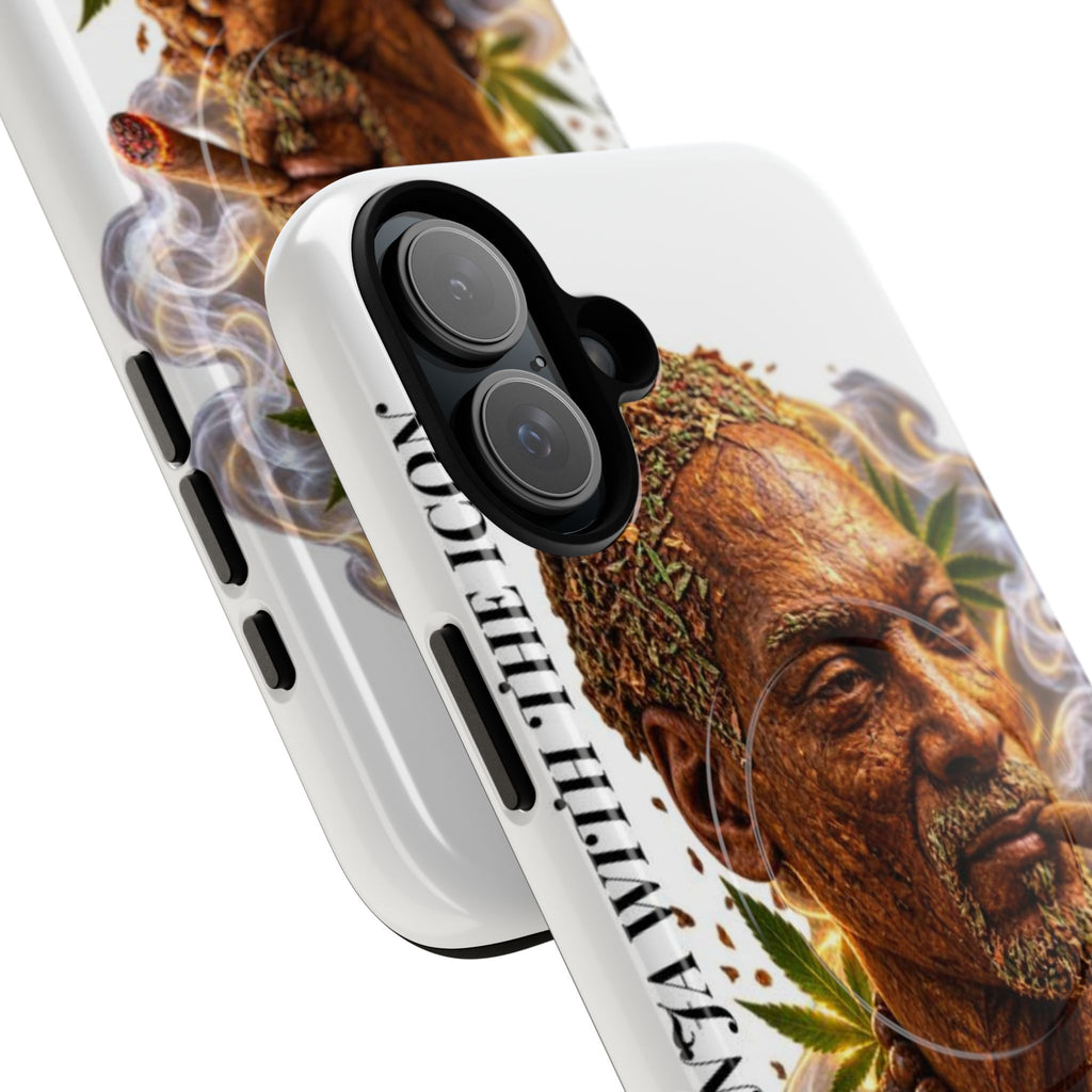 Rasta Icon Tough Magnetic Phone Case — 'Blazin' the Crazy' Smoky Portrait
