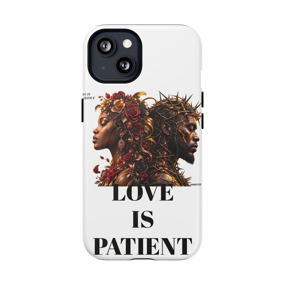 Phone Case — "Love Is Patient" Dual Portrait Magnetic Tough Case