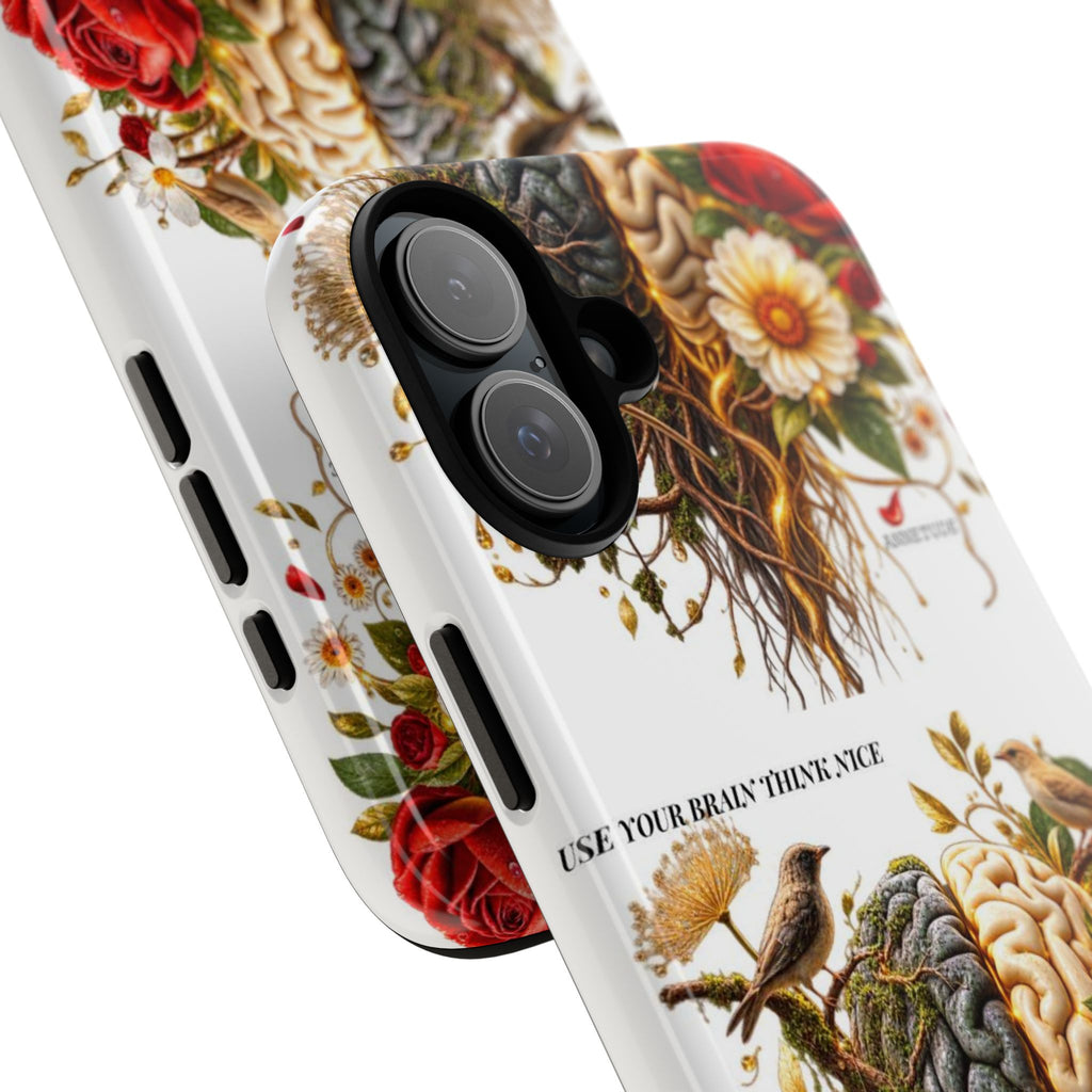 Phone Case — Floral Brain Illustration Protective Cover
