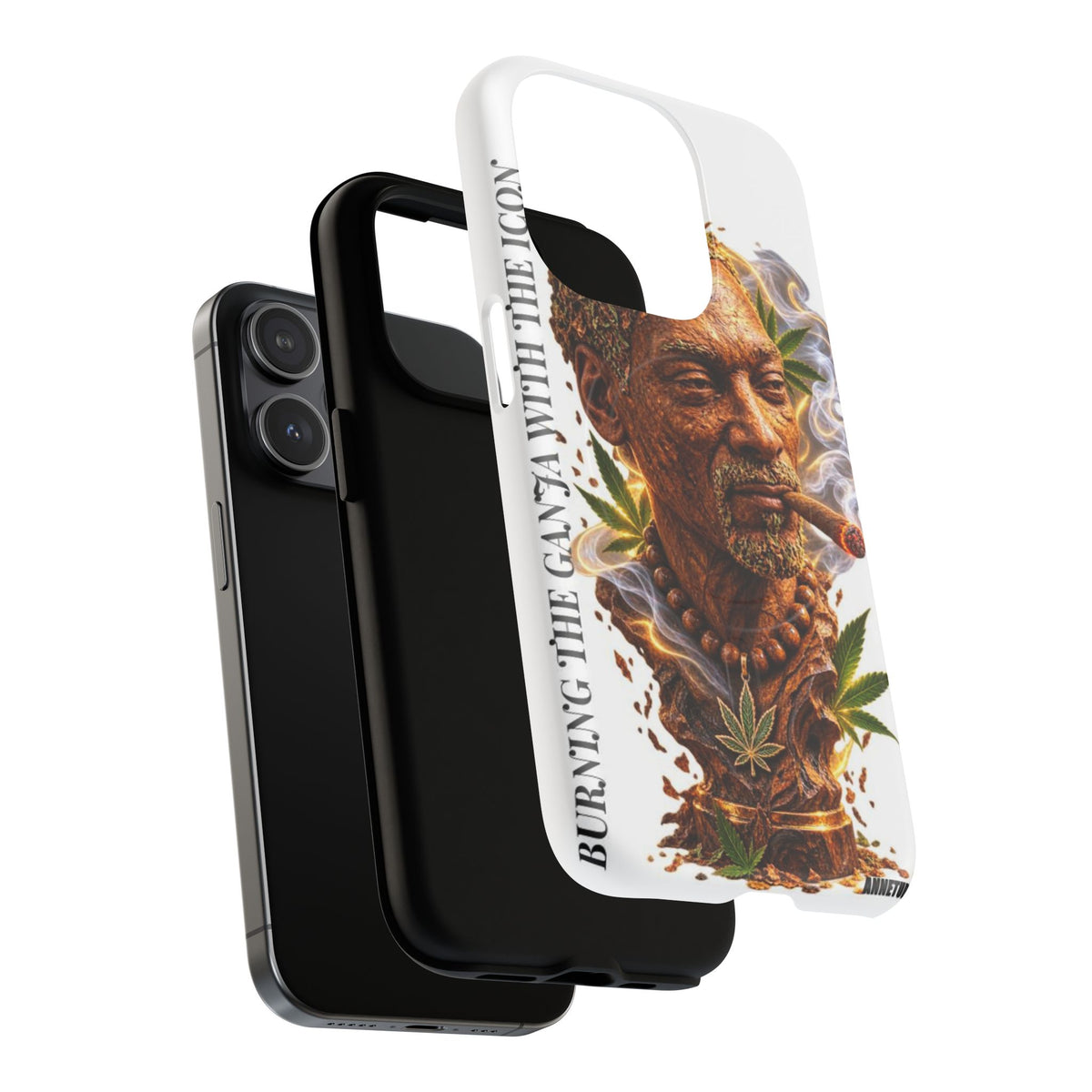 Rasta Icon Tough Magnetic Phone Case — 'Blazin' the Crazy' Smoky Portrait