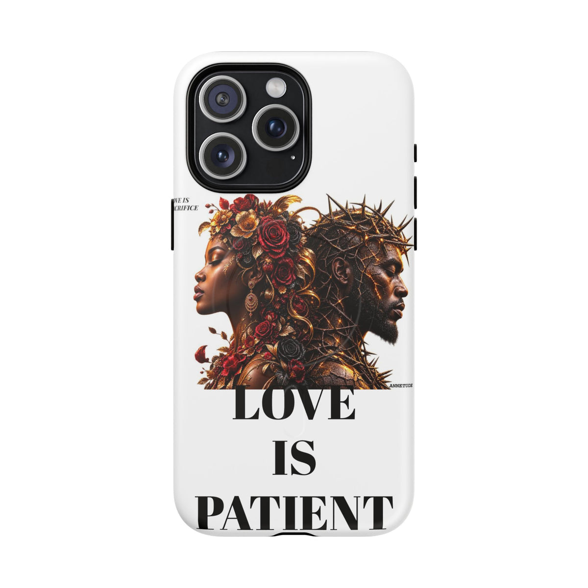 Phone Case — "Love Is Patient" Dual Portrait Magnetic Tough Case