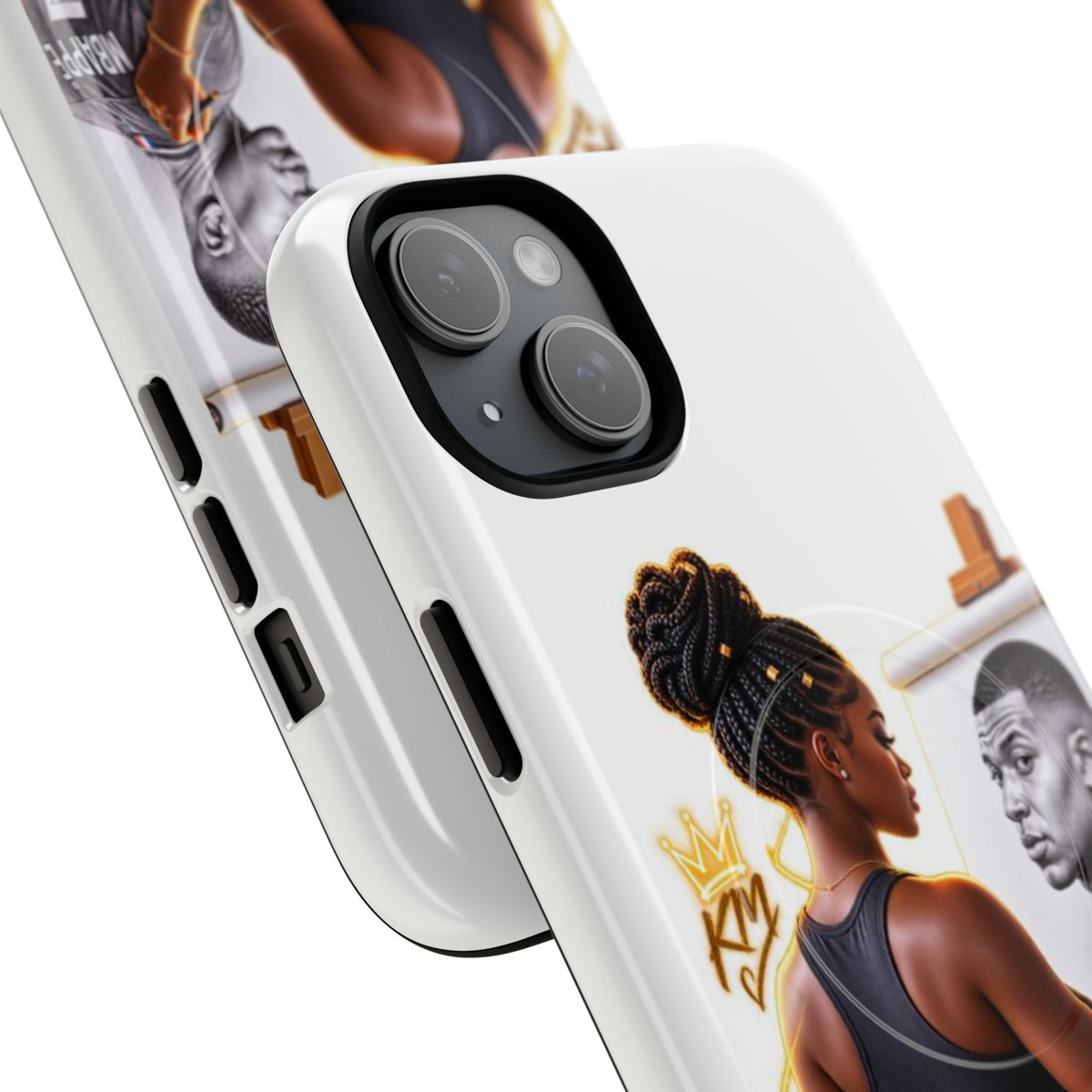 Tough Magnetic Case — Athletic Woman Painting Portrait Phone Cover (King Signature)