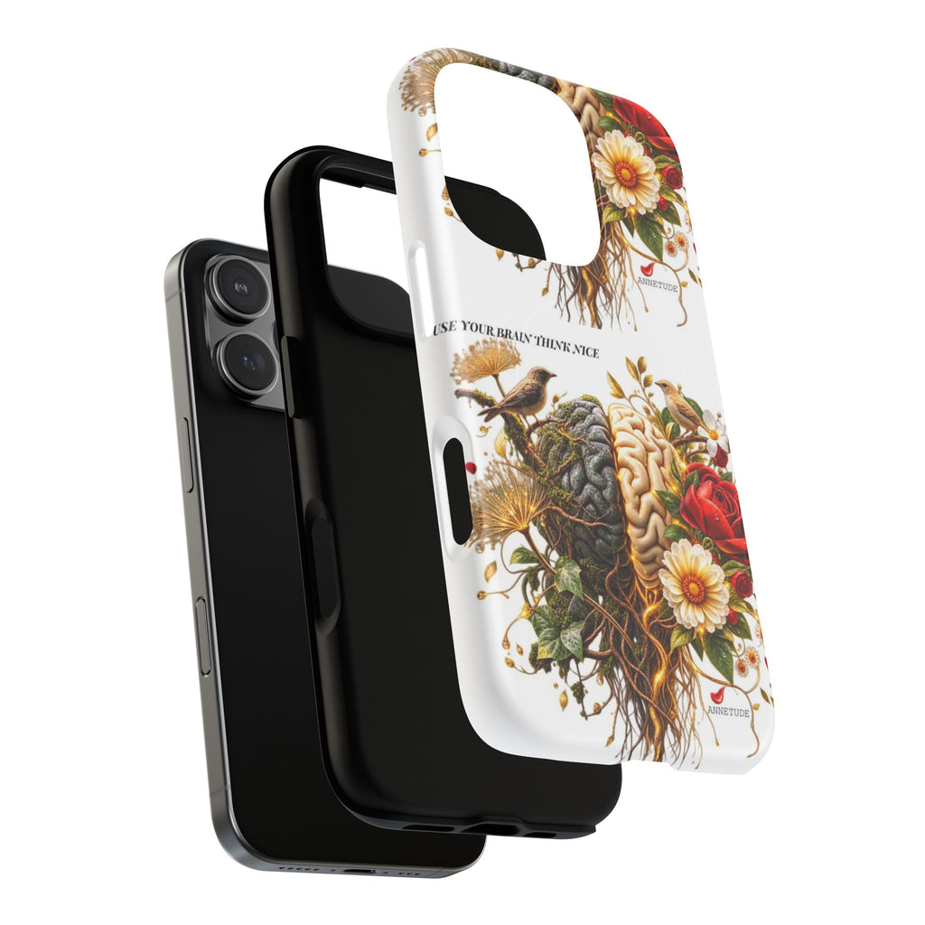 Phone Case — 'Use Your Brainy Think, Son' Floral Brain Magnetic Case