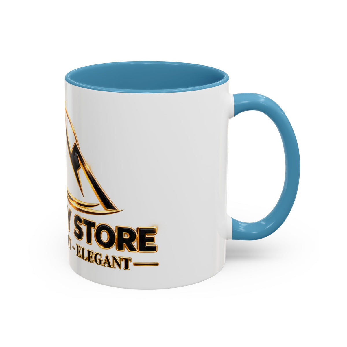 Branded Accent Coffee Mug — Elegant Mountain Logo 11/15oz