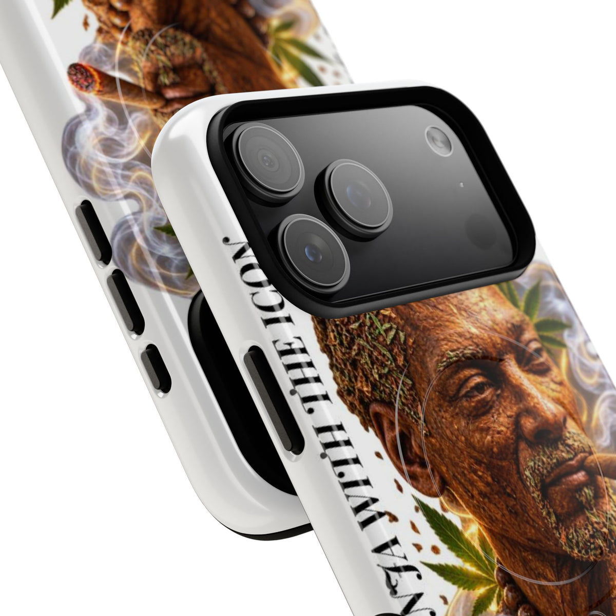 Rasta Icon Tough Magnetic Phone Case — 'Blazin' the Crazy' Smoky Portrait