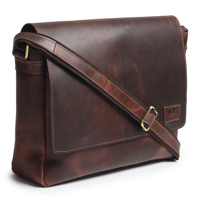 Sitka Buffalo Leather Laptop Messenger Bag – Dark Brown, 15.6-Inch Fit — view 2