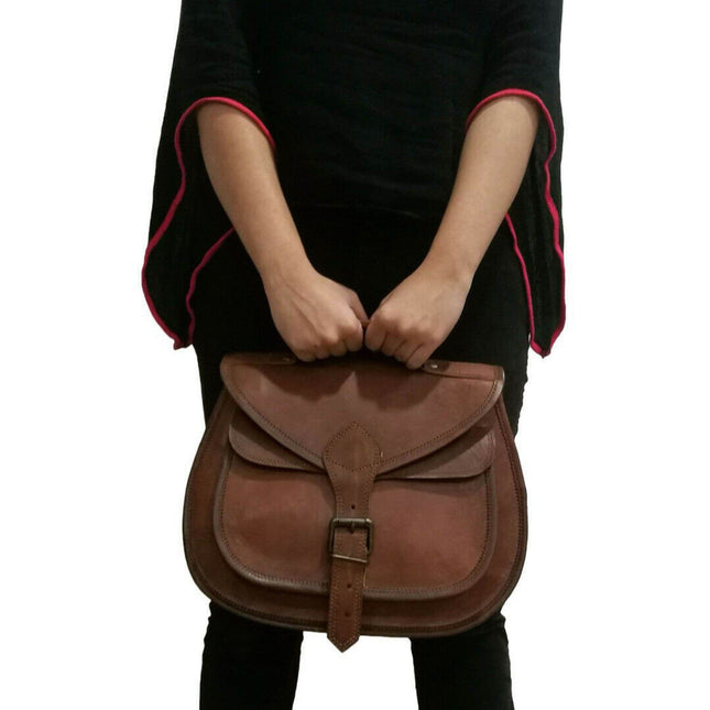 Sierra Genuine Goat Leather Satchel – Brown, 11 or 13 Inch — view 2